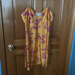 Orange & Fuchsia Floral Dress